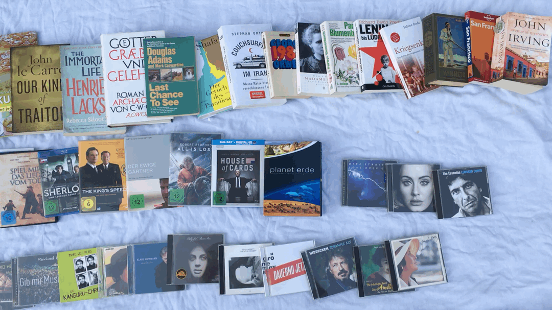 Übersicht Bücher, CDs, Filme